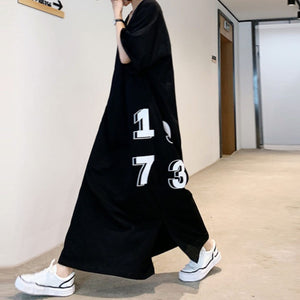 Cotton Oversized T-Shirt Maxi Dress