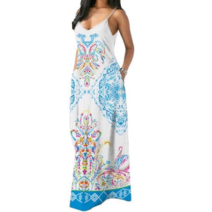 Graphic Maxi Summer Sun Dress