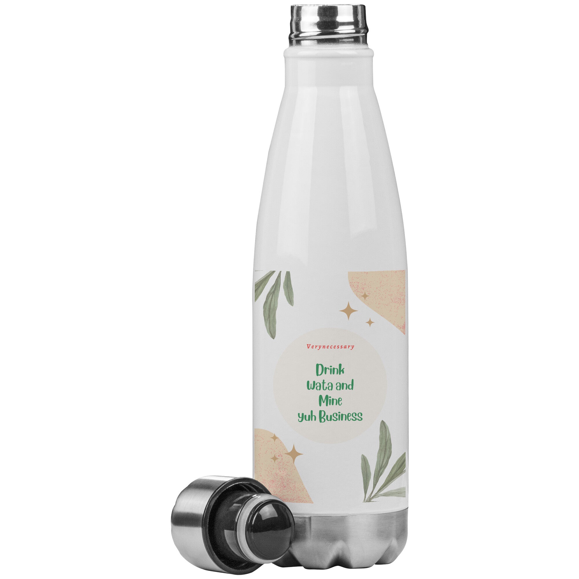 Drink Wata and Mine yuh Business Water Bottle