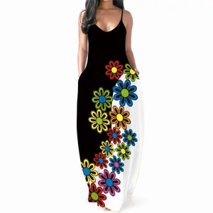 Graphic Maxi Summer Sun Dress