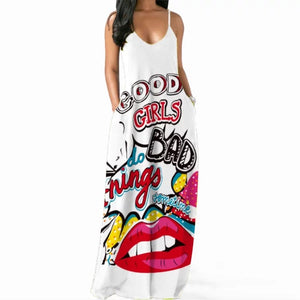 Graphic Maxi Summer Sun Dress