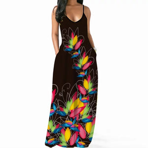 Graphic Maxi Summer Sun Dress