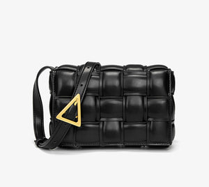 Woven Crossbody Handbag Purse for Women, Medium Shoulder Messenger Bag Clutch Wallet Square Bag